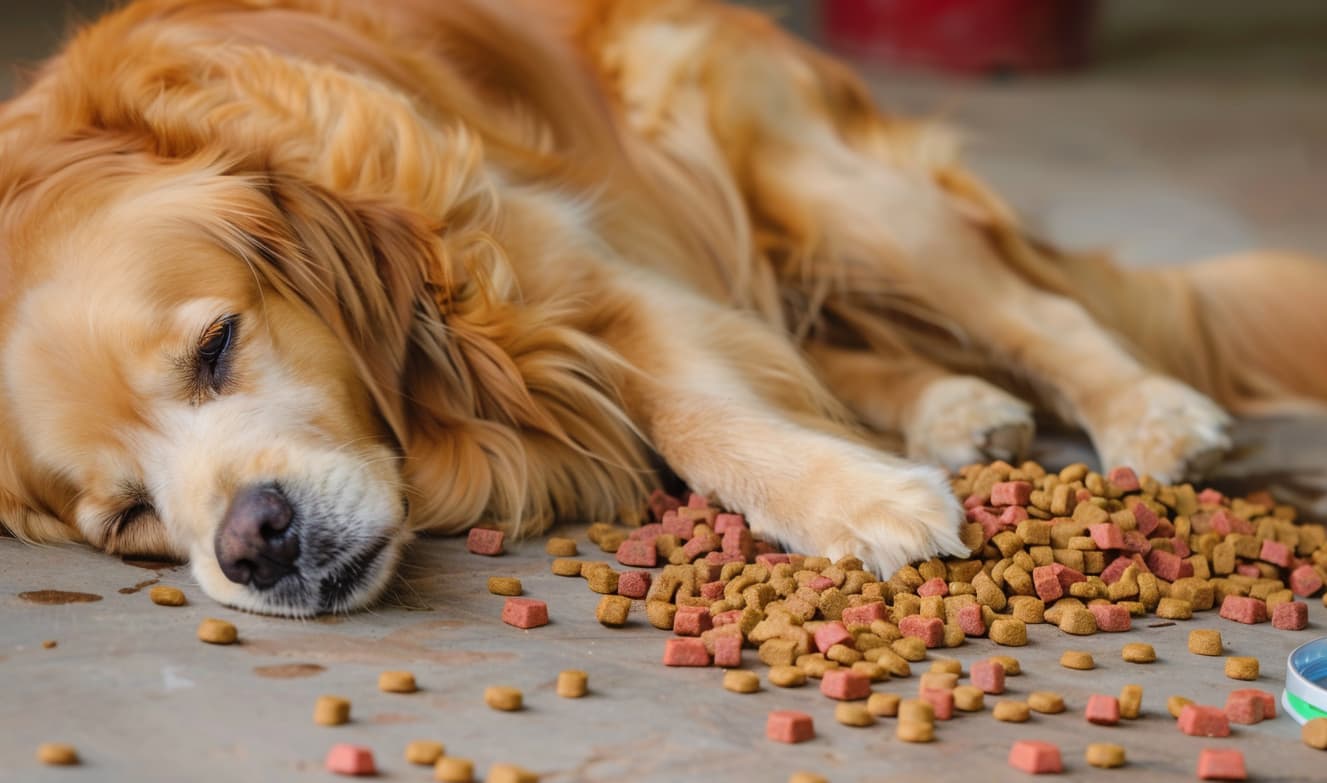 Hund erbricht unverdautes Futter