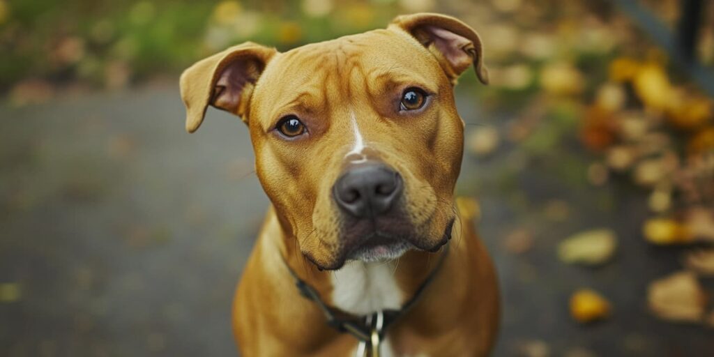 Hund schaut Herrchen an